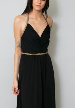 John Marks by Anne Tyrrell Black 70's Halter Neck Dress